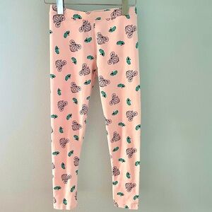 Disney Spotted zebra girls Cinderella Pink Leggings size large 10